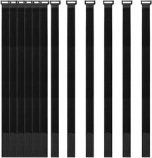 [12 Pack] 1 X 24" Hook and Loop Reusable Fastening Securing Cable Straps, Durabl