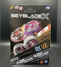 Hasbro Takara Tomy Beyblade X Circle Ghost 0-80GB Chain Incendio 5-60HT Two Pack
