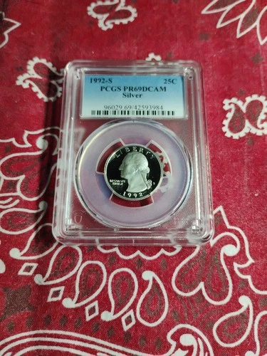 1992-S Quarter Silver Proof PCGS PR69DCAM