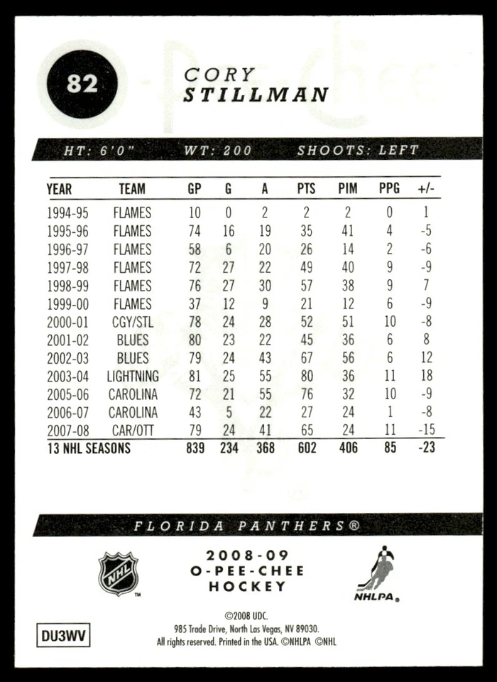 2008-09 O-Pee-Chee Gold Pascal Leclaire Columbus Blue Jackets #32 - Image 2 of 2