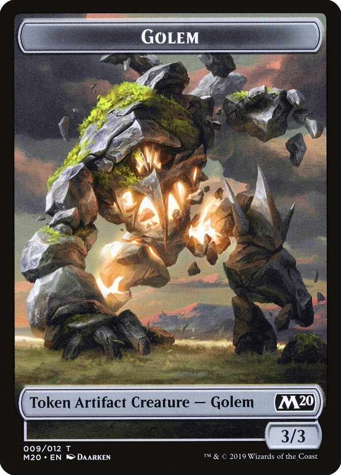 Golem Token (009) Core Set 2020 M20 MTG Magic