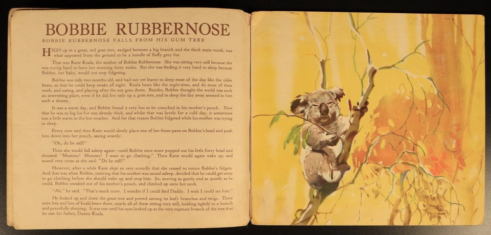 1944 Bobby Rubbernose by Timothy Kay Antique Australian Childrens Book - image 3 of 4
