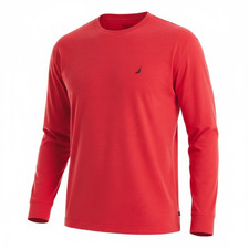 New Mens Nautica Sleepwear Crew Neck Red Pajama Sleep T Shirt Tee M