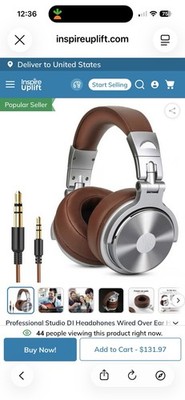 OneAudio Pro-30 Over-Ear Wired Headphones - Silver
