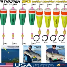 4PC Popping Cork Float Rig Weighted Fishing Bobbers Floats Fishing Corks Popping