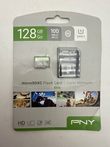 PNY Elite 128GB microSDXC UHS I U1 Class 10 Flash Memory Card with SD Adapter - Picture 4 of 12