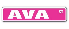 AVA Street Sign Childrens Name Room Metal Sig...