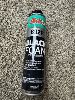 Akfix 892P Black Spray Foam Sealant - UV Resistant 12 Pack