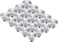 Bememo 30 Pack Kitchen Cabinet Knobs Round Drawer Dresser Handles Silver 