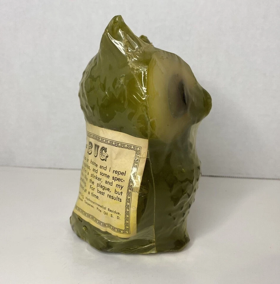 Vintage Owl Figurine Candle Mid Century Patio "Glo-Bug" Citronella candle - Image 4 of 4