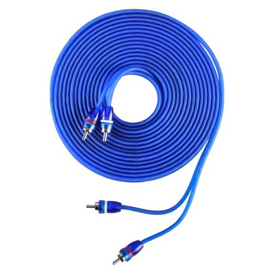 Skar Audio 17-Foot 2-Channel Twisted Pair RCA 2 Channel-17 ft, Blue,Red,White 