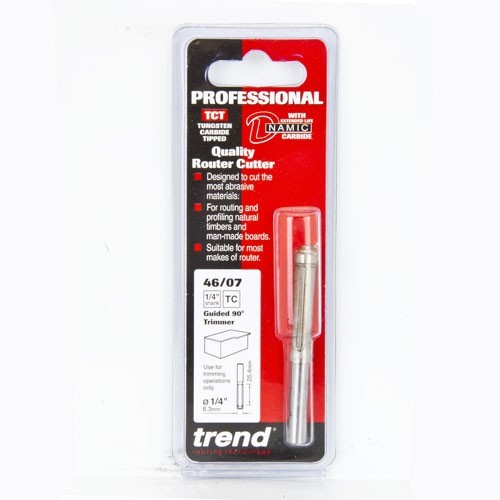 Trend Guided trimmer 6.3 mm Dia 25.4mm length 46/07X1/4TC