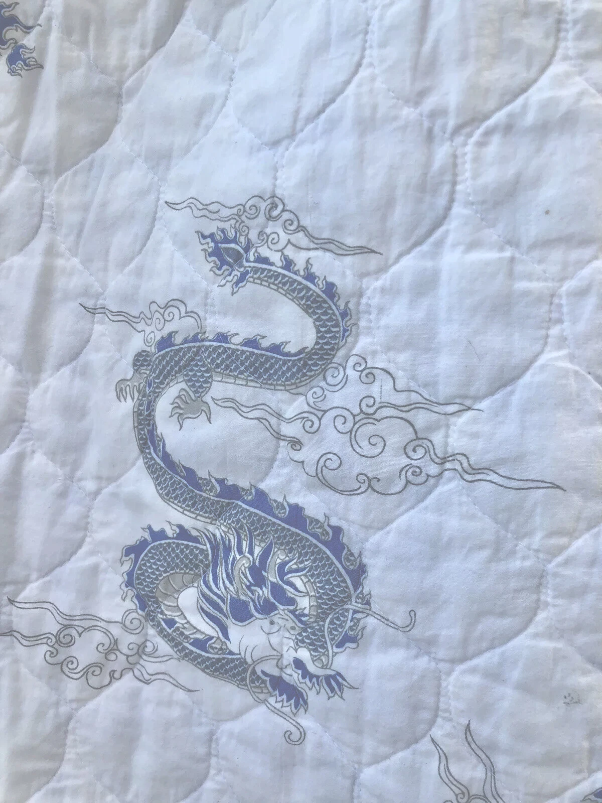 House Inc. Annette Tatum Quilted Cotton Asian Dragon And Gingham Crib Blanket