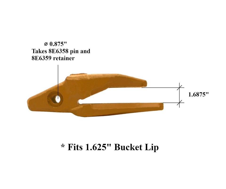 Weldon Excavator Bucket Shank 6I6354, fits 1.5" Lip, Cat J350 Style