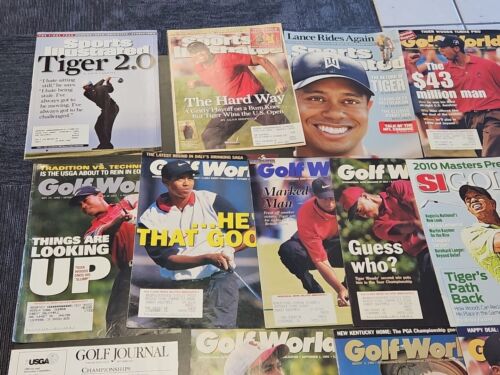 14 Magazine COVER ONLY Lot - TIGER WOODS w/ 1st Cover GOLF Journal World SI - Imagen 5 de 6