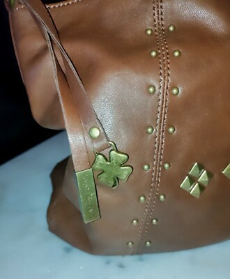 Lucky Brand Brown Studded Leather Bag KYLA STUDDED CROSSBODY BAG | Lucky Brand main image 3