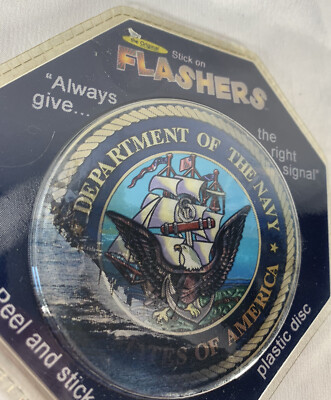 New Flasher Plastic Disc Image Changing Sticker US Navy.