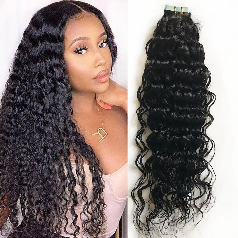 Human hair top extensions naturally curly