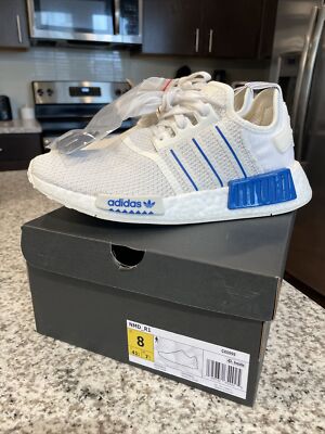 ADIDAS NMD_R1 WHITE BLUE BIRD #GX0999 MENS SIZE 8 CREATORS CLUB PATCHES  LOGO NEW | eBay