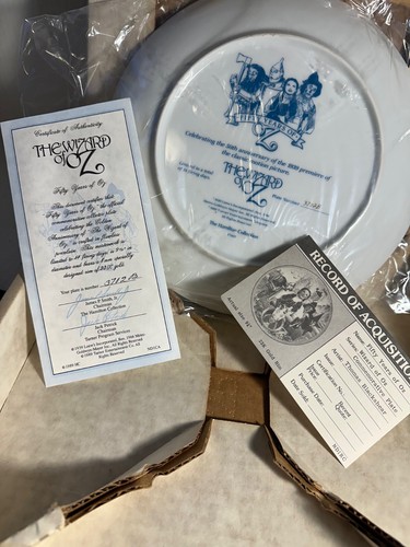 The Wizard of Oz Somewhere over the Rainbow 50 Years of OZ Commemorative Plate-G - Picture 16 of 20