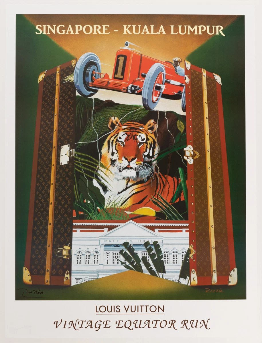 Louis Vuitton Vintage Equator Run 1993 large original event poster by -  l'art et l'automobile