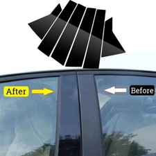 For Honda Civic Sedan 2016-2021 Black Glossy Pillar Post Door Trim Accessories