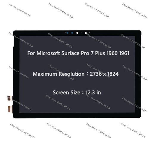 12" LCD LED Touch Screen Display Assembly For Microsoft Surface Pro 7 Plus 1960 - 第 1/7 張圖片