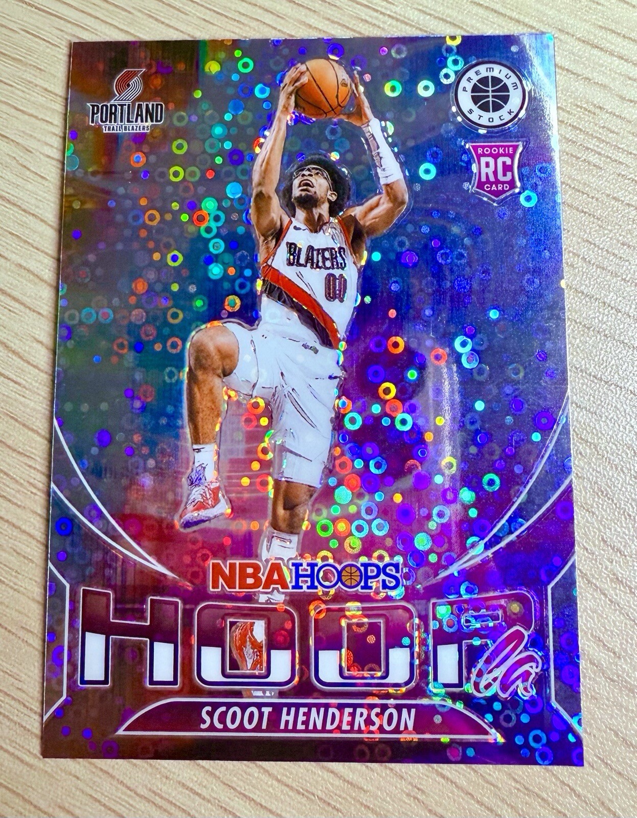 2023-24 NBA Hoops Premium Stock SCOOT HENDERSON Hoopla Disco Prizm RC #13
