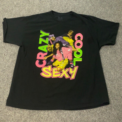 TLC Shirt Womens 2X Black Crazy Sexy Cool Album Tee Hip Hop