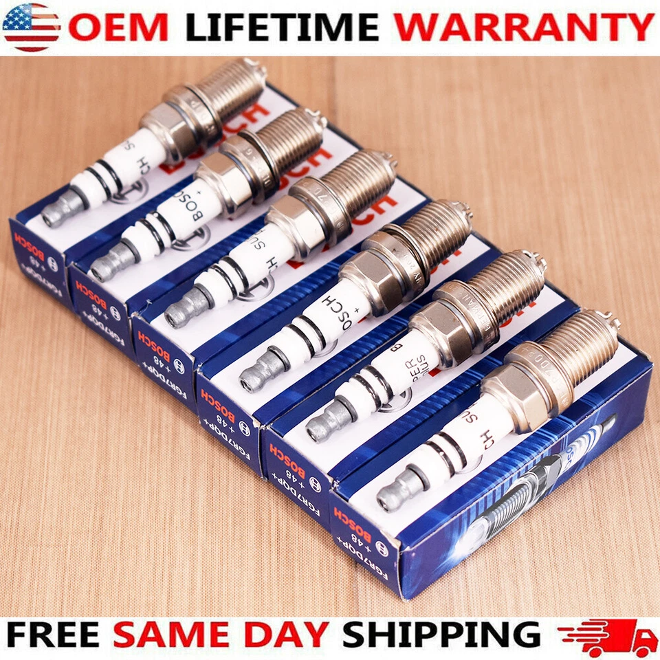 6X SparkPlugs Bosch FGR7DQP Platinum+4 4417 For BMWE39 E46E83 E36E53 12120037607 - Image 2 of 4