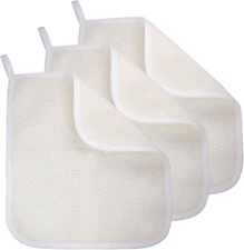 Exfoliating Washcloth (3 Pack), Shower Cloth for Body and Face Exfoliator Scrubb