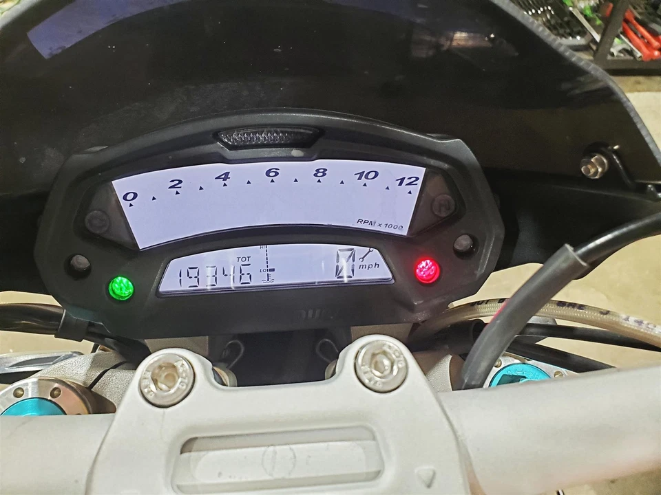 2009 Ducati Monster 1100 S Speedometer Gauge 19K Ignition Switch Key 40610703A - Image 2 of 4
