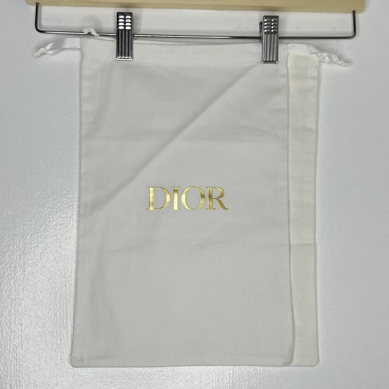 Sac à poussière pour chaussures DIOR authentique, lettre blanche et or 8,5