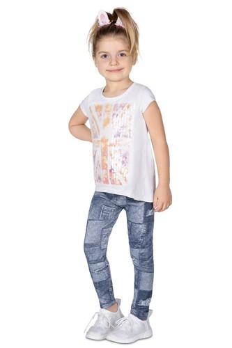 Girl's Denim Look Warm Thick Leggings Jeans Imitation Soft Child Pants FR1043 - Picture 6 of 13