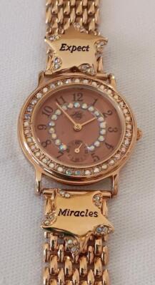 Kirks Folly Rhinestone Watch KIRKS FOLLY Seven Angels Gold and Crystal Watch. - Etsy main image 4