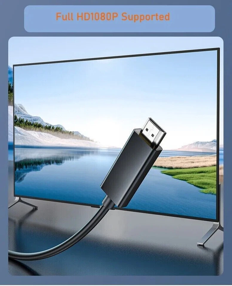 Mini DisplayPort zu HDMI, Mini DP zu HDMI, 1m Adapterkabel für Apple Mac, PC - Bild 2 von 4