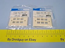 Lot of 2 ICC IC107F12AL Flat Faceplate; 2-Gang; 12-Port; Almond