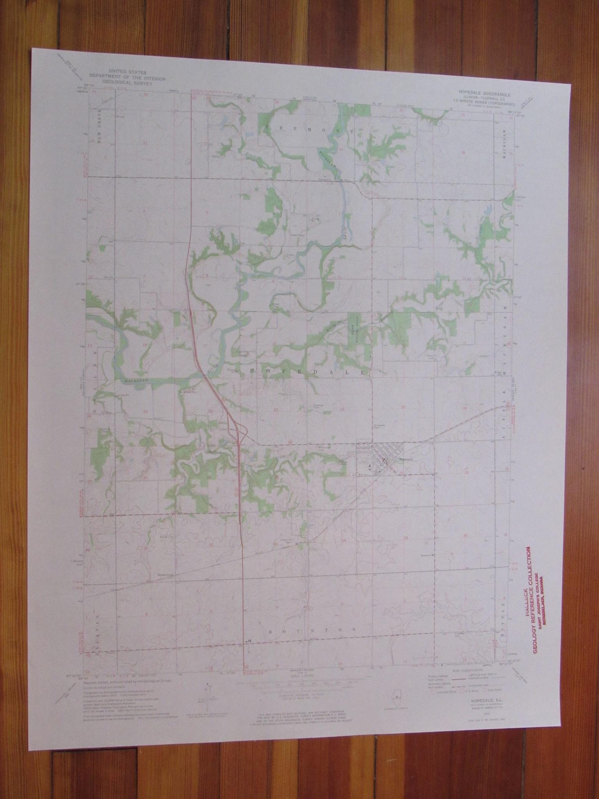 Hopedale Illinois 1973 Original Vintage USGS Topo Map eBay