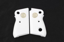KSD Brand Beretta Mod 71 - 72 - 75 Jaguar Compatible White Acrylic Grips