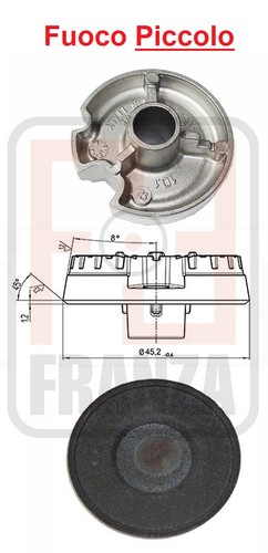 Kit 4 Bruciatori Piattelli Spartifiamma FRANKE 3 Fuochi + Tripla Corona DEFENDI - Foto 5 di 5