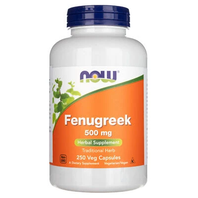 Now Foods Fieno greco (Fenugreek) 500 mg, 250 capsule