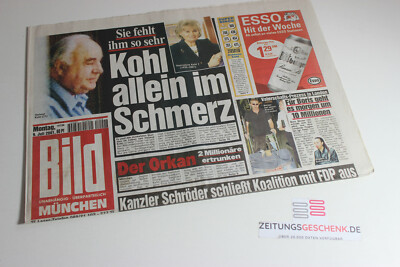 Bildzeitung 09.07.2001 July Munich Bavaria 20. 21. 22nd Birthday Gift MB 