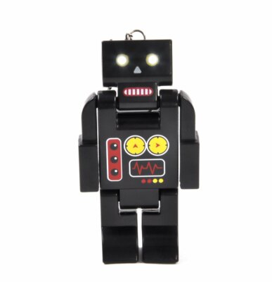 Robot Torch Fun Novelty Gadget Gift Stocking Filler Keyring Robo Light ...