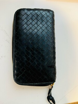 Bottega Veneta 114076V0013 Intrecciato Black Top Zip Dust Bag Box