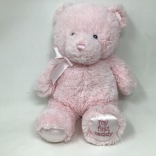 Baby Gund Pink My First Teddy Bear Embroidered Eyes 9" Plush Stuffed Animal