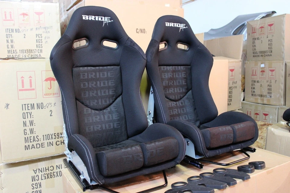 1xBride Seat stradia Black Fiberglass Bride Japan ADR appv Car Racing Sport seat - Image 4 of 4