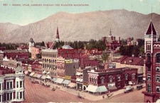 OGDEN UTAH LOOKING TOWARD THE WASATCH MOUNTAINS