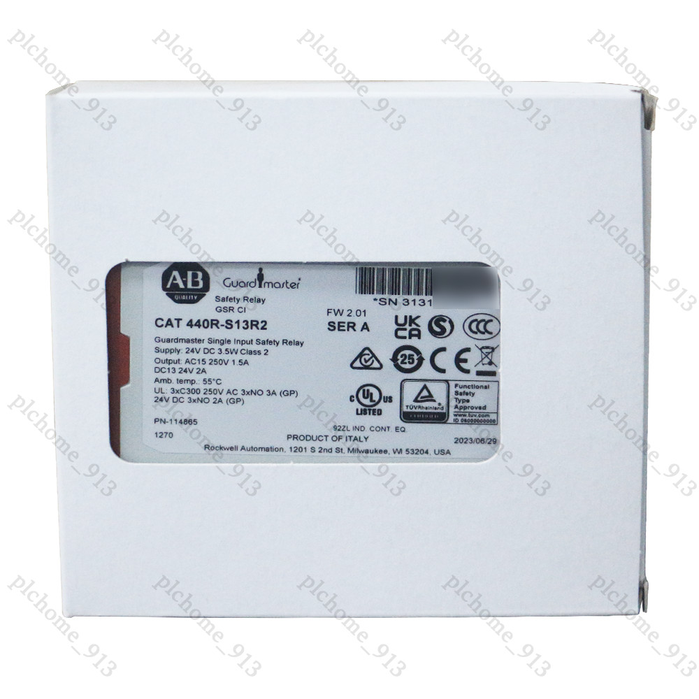 NEW Allen Bradley 440R-S13R2 Monitoring Safety Relay Guardmaster Single Input