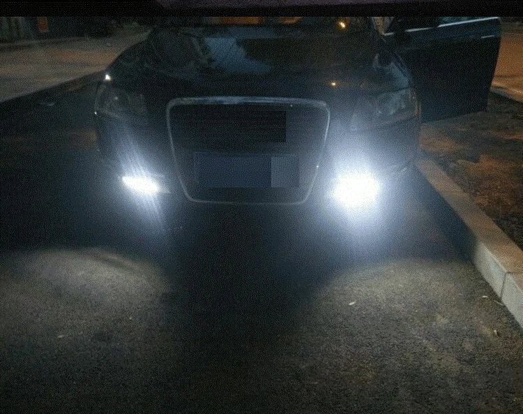 Pair LH&RH Light LED DRL Daytime Running Lights For Audi A6 C6 2009 2010 2011 Foto 3 de 4