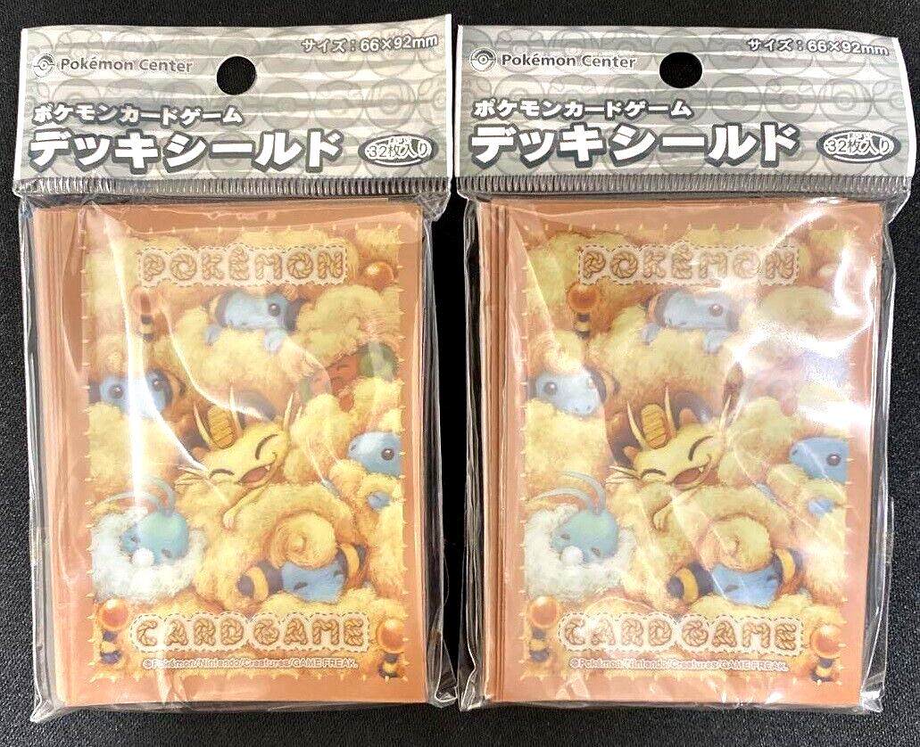 ポケモンカードゲーム mofumofu Pokemon Card Deck Shield Mofumofu Meowth 64 Sleeves NEW Japan 32